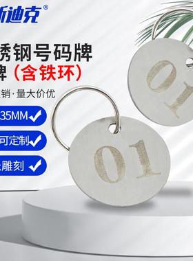 海斯迪克HKL-1058不锈钢号码牌寄存牌手圈桑拿手牌单拍不发货定制