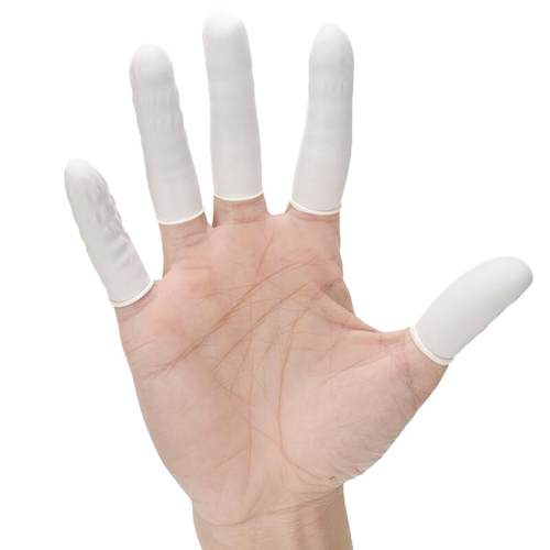 伏兴一次性乳胶手套耐磨防滑防护500g(约900只)乳白色FX520均码