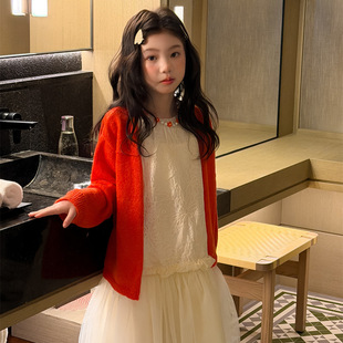 女童春款纱裙2026网新款网纱裙拼接宽松舒适儿童洋气公主风连衣裙