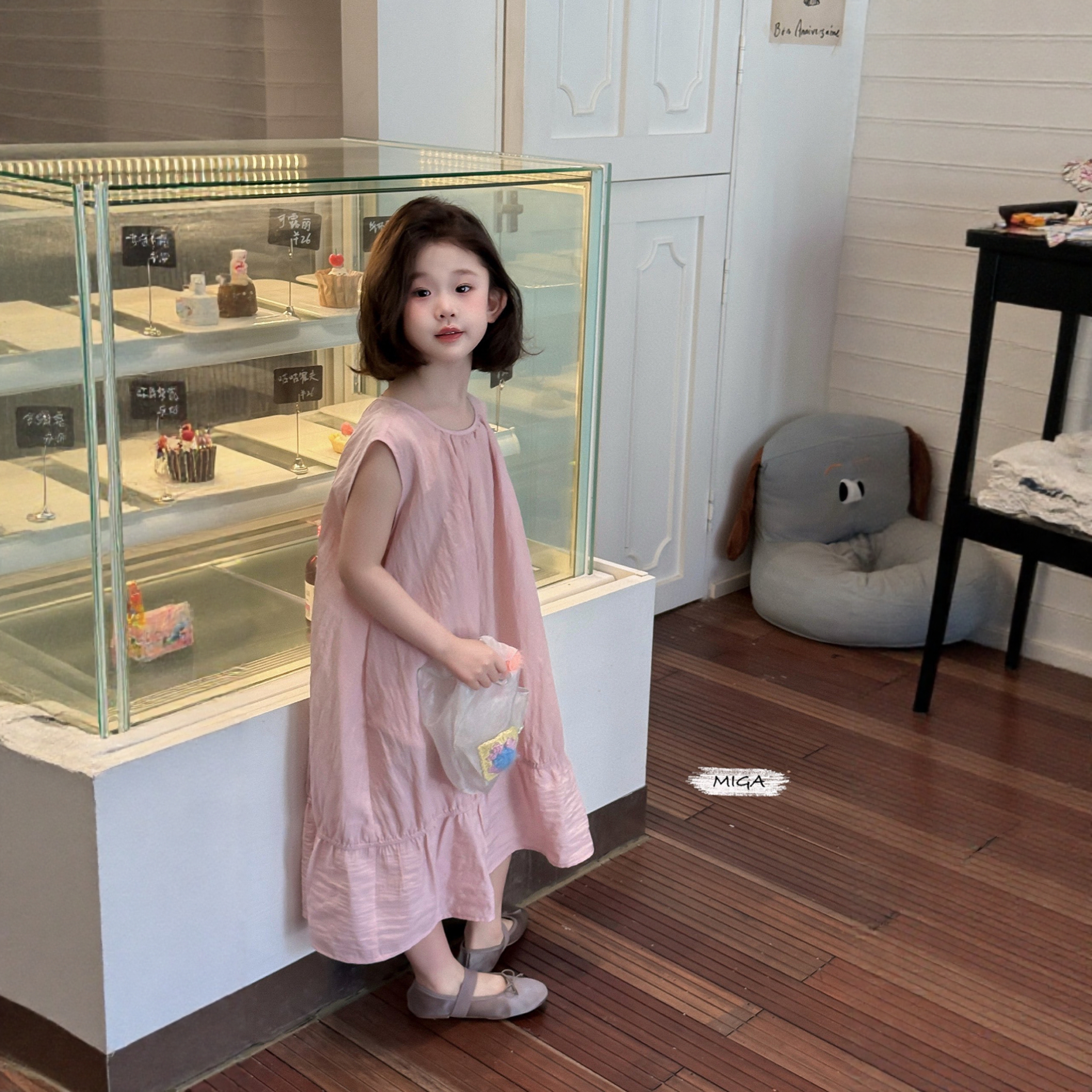 韩版裙子2025夏女童宝宝甜美可爱背心裙儿童洋气时髦连衣裙公主裙