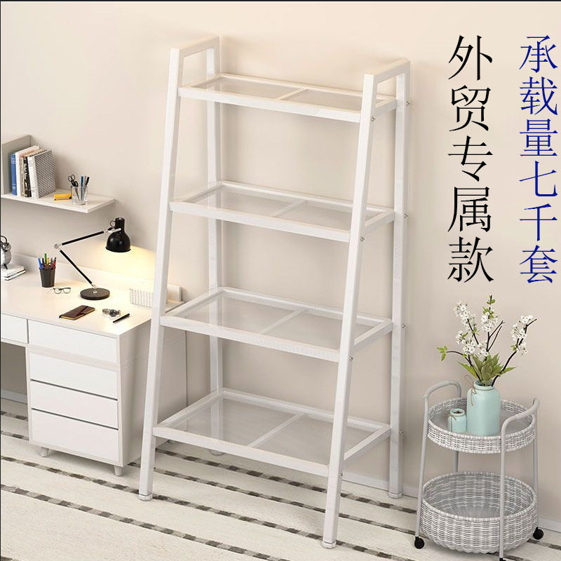 梯形置物架厨房卧室金属铁艺收纳书报花草置物架子多功能多层
