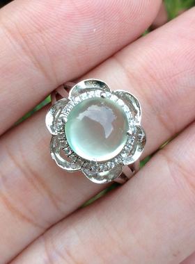 13号指环花朵天然葡萄石