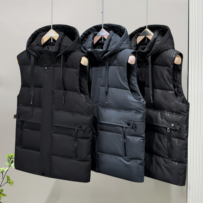 秋冬季13青少年羽绒棉马甲12岁男孩14初中学生马夹背心15大童外套