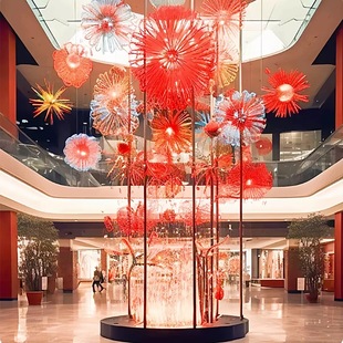 新款灯光装饰品挂件春节过年led场景布置挂饰商场店铺橱窗美陈