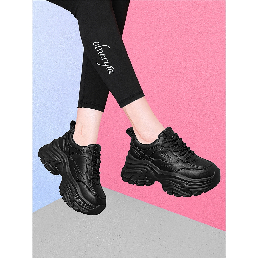 品牌爆款老爹鞋女款2025新款秋季厚底舒服不累脚软底运动休闲鞋子