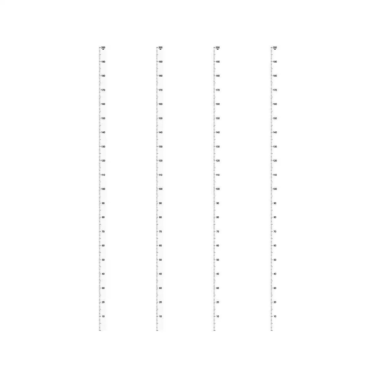 身高测量墙贴透明身高贴