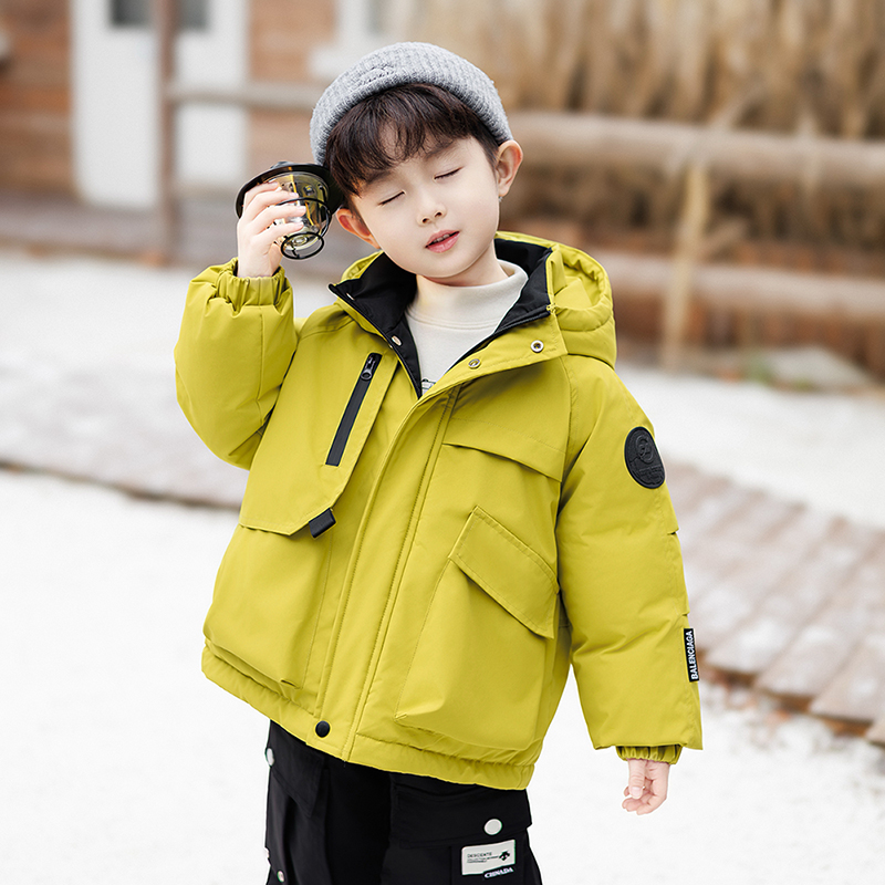 男童加绒加厚派克服外套秋冬装棉服25新款酷帅儿童冬季冲锋衣棉衣