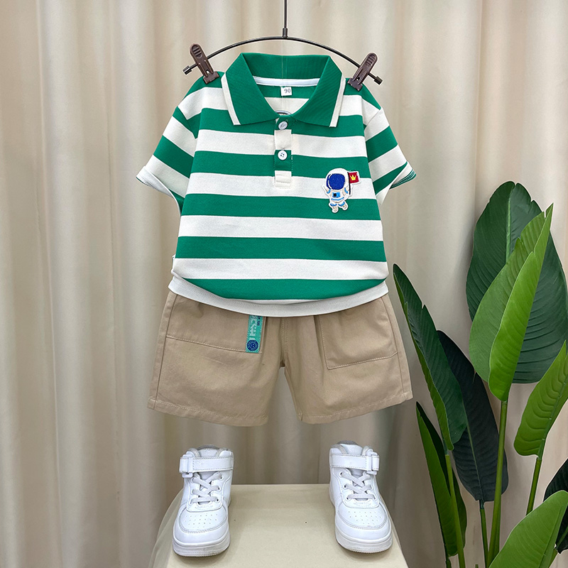 男童夏装短袖套装宝宝痞帅衣服潮