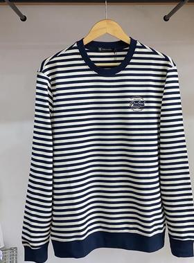 保罗彼得专柜正品 秋新款TBDC49270男士圆领条纹长袖卫衣休闲宽松