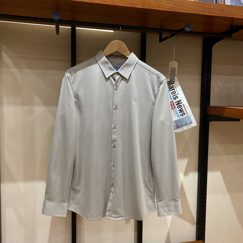 保罗彼得男士长袖翻领衬衫