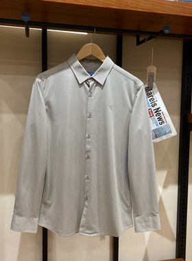 保罗彼得 2024秋季新款 男士长袖翻领衬衫CKDA59001商务休闲 速干