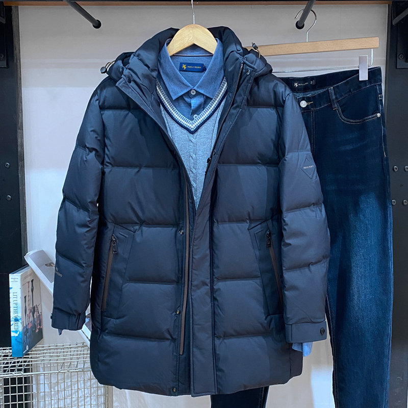 保罗彼得男士羽绒服中长款休闲