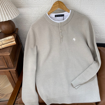 保罗彼得在专柜正品新款男士针织假两件一款双色圆领DTECZ00821