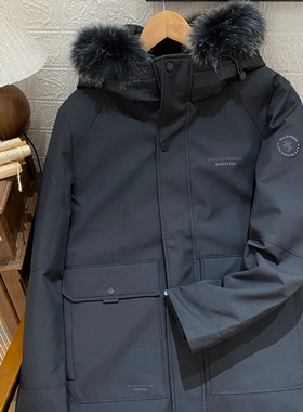 保罗彼得男士羽绒服狐狸毛领獭兔内胆可拆卸中长款保暖RTCD34180