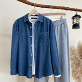 男士 纯色基础牛仔衬衣保罗彼得专柜正品 纯棉极简日杂风COFAC00360