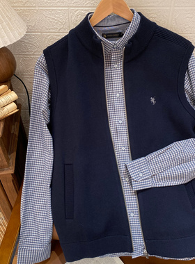 保罗彼得 男士马甲背心立领MLDC49230高级简约户外百搭拉链外套