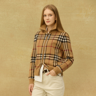 DIV.POLO专柜同款 TQ0783571 女士亲肤舒适拉链立领针织衫