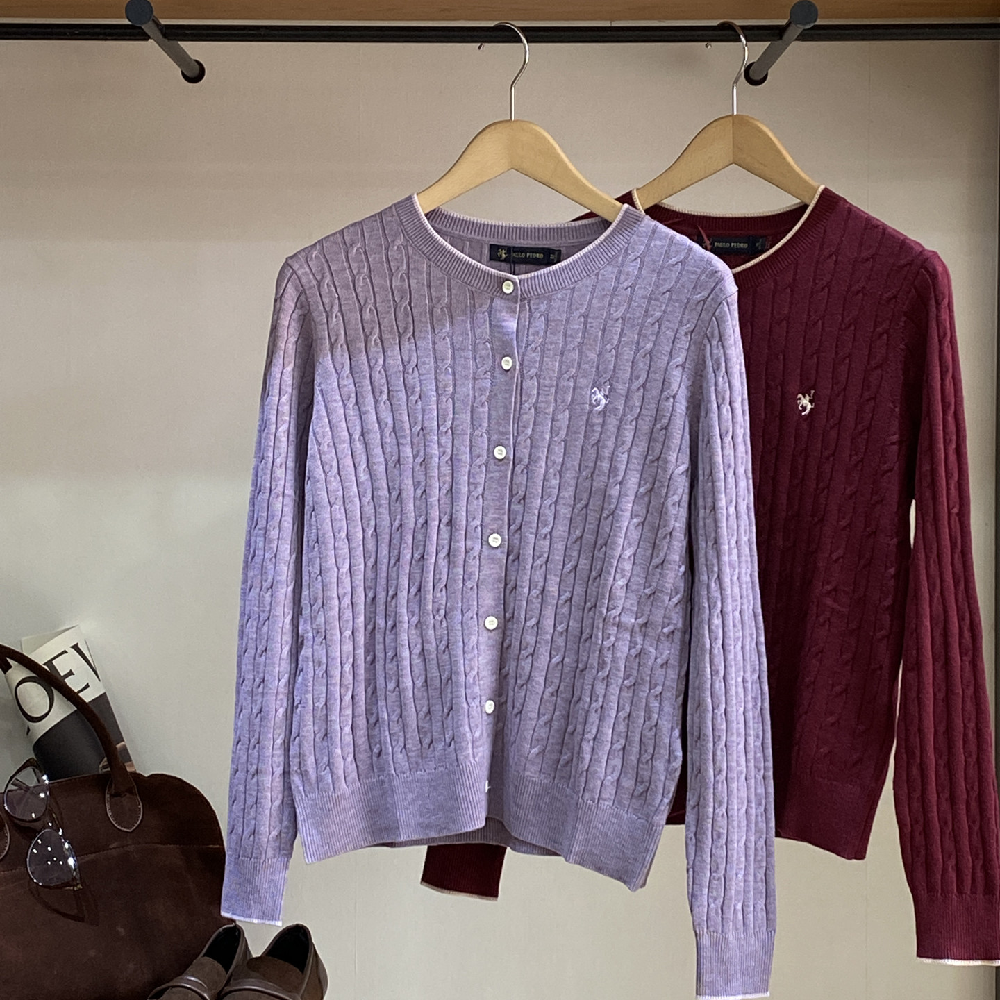 保罗彼得 专柜正品秋新款SLECZ00051/52女士长袖圆领针织开衫绞花,女装/女士精品,毛针织衫,淘宝优惠券,粉丝福利购,淘宝优惠卷