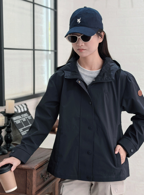 保罗彼得专柜正品秋季女士连帽休闲外套 户外 防风百搭SKECJ00051