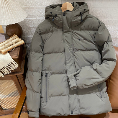 保罗彼得男士卡其色羽绒服