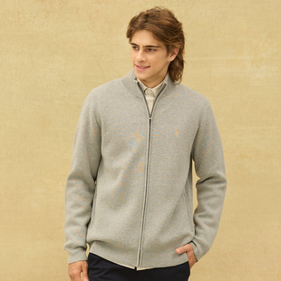 一款 DIV.POLO 针织开衫 小立领纯棉长袖 双色百搭RG0743574 专柜正品