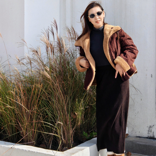 25冬季新款女式毛绒外套 双面穿 保暖复古时尚保罗彼得GSEDY00020