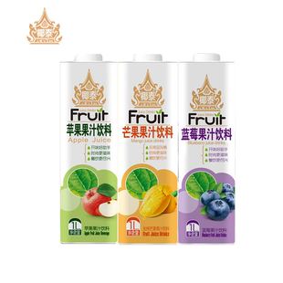 椰泰果汁饮料1L*2瓶装果肉生榨芒果汁苹果汁蓝莓汁椰子汁果味饮料