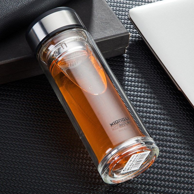 厂家直销双层玻璃杯定制logo 大容量男女办公茶杯印字商务礼品杯,餐饮具,玻璃杯,淘宝优惠券,粉丝福利购,淘宝优惠卷