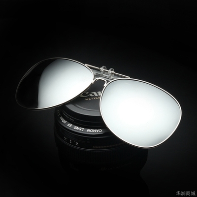 厂家直销3025偏光夹片男女近视夹镜带框夹片钓鱼眼镜可上翻夹片