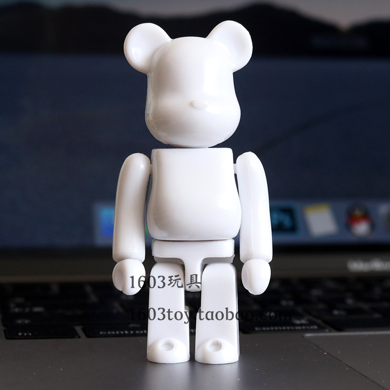 bearbrick100%暴力熊纯白diy白模上色素材公仔手办模型积木熊摆件