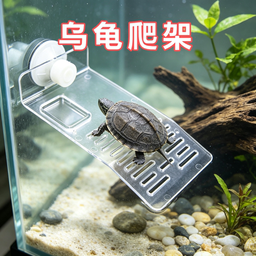 乌龟专用晒台爬坡晒爬台浮台浮岛爬梯水族箱造景装饰晒背台爬架