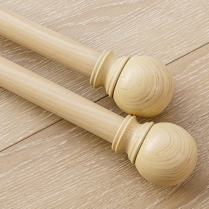 日式原木风轻奢铝合金罗马杆子