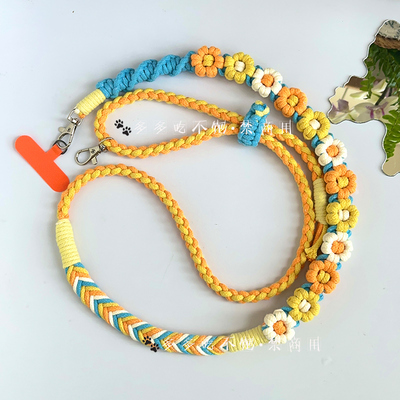 手工编织雏菊手机挂绳