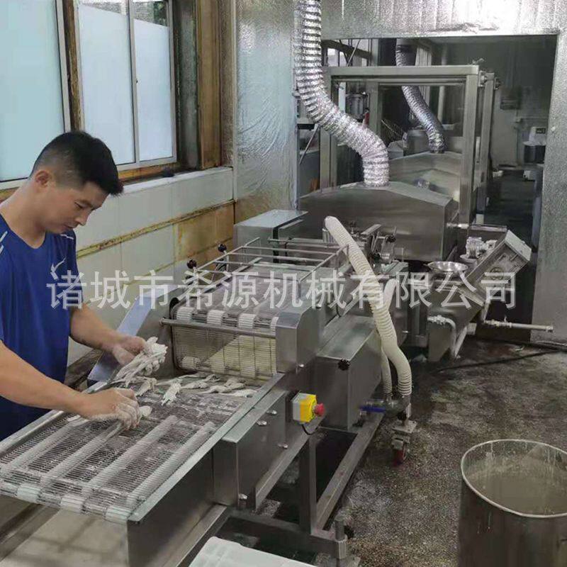 全自动油炸流水线 定制海鲜小黄鱼油炸线 金黄锅巴油炸机流水线