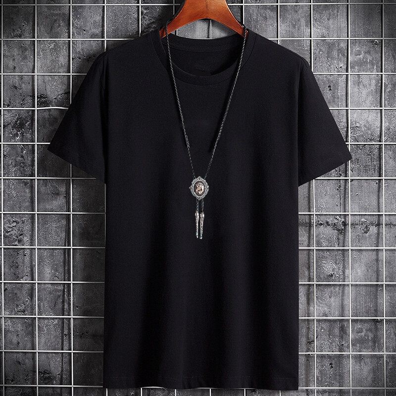 mens white t-shirt tshirt for men大码t恤纯色短袖运动T恤衫男