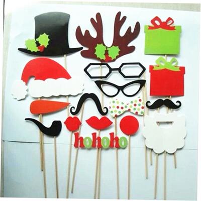 17Pcs Paper Christmas Hat Funny Interesting Party Photograph