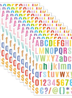 INS Decor self adhesive alphabet number stickers waterproof