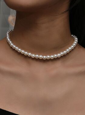 Trend Elegant Jewelry Wedding Big Pearl Necklace For Women W