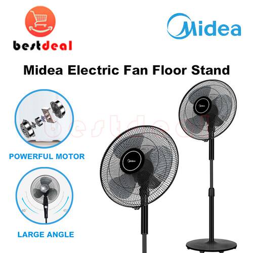 Midea Electric Fan Floor Stand fan 5 Leaves Remote Control