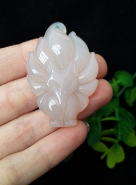 玛瑙玉髓绿色冰种挂件旺桃花吊坠