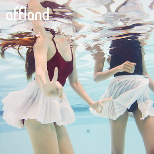 Aprilpoolday Offland PLEATED SKIRT极简百搭百褶裙沙滩快干白裙