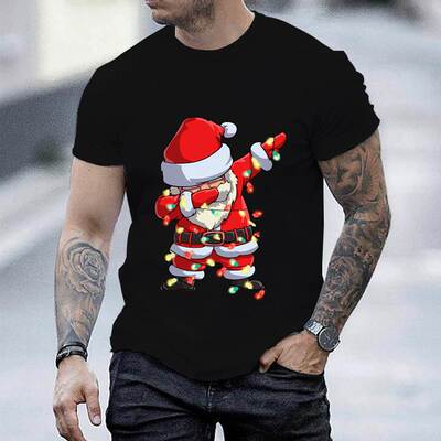 Unisex 2022 Men's T-shirt Slightly Elastic Christmas T