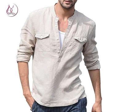 casualwear white shirt man summer blouse tops 衬衣男 纯色