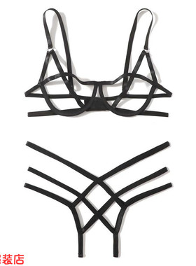 Sexy lingerie hollow bra and panties睡衣内衣性感镂空文胸内裤