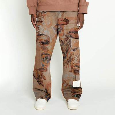 Men's Fashion Printed Medium Waist Relaxed Pants男装时尚