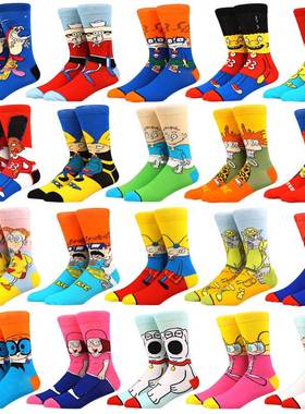 Men fashion socks anime funny socks hip hop personality