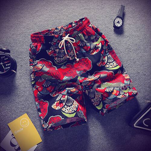 男 men summer Swimming trunks shorts beach pants hot沙滩裤
