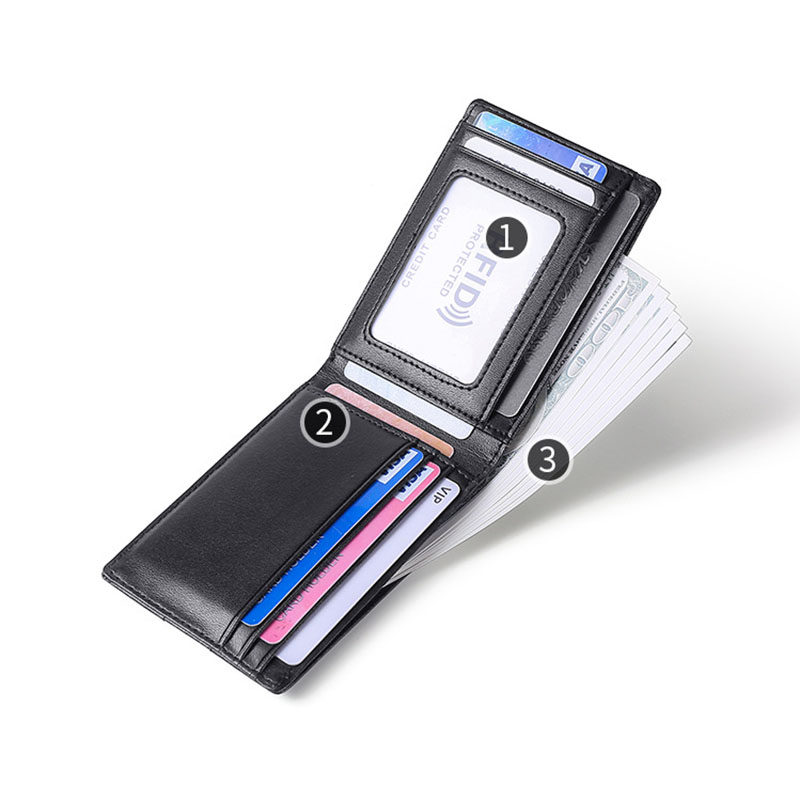Rfid Bank Credit Card Holder Business Minimalist Wallet Men