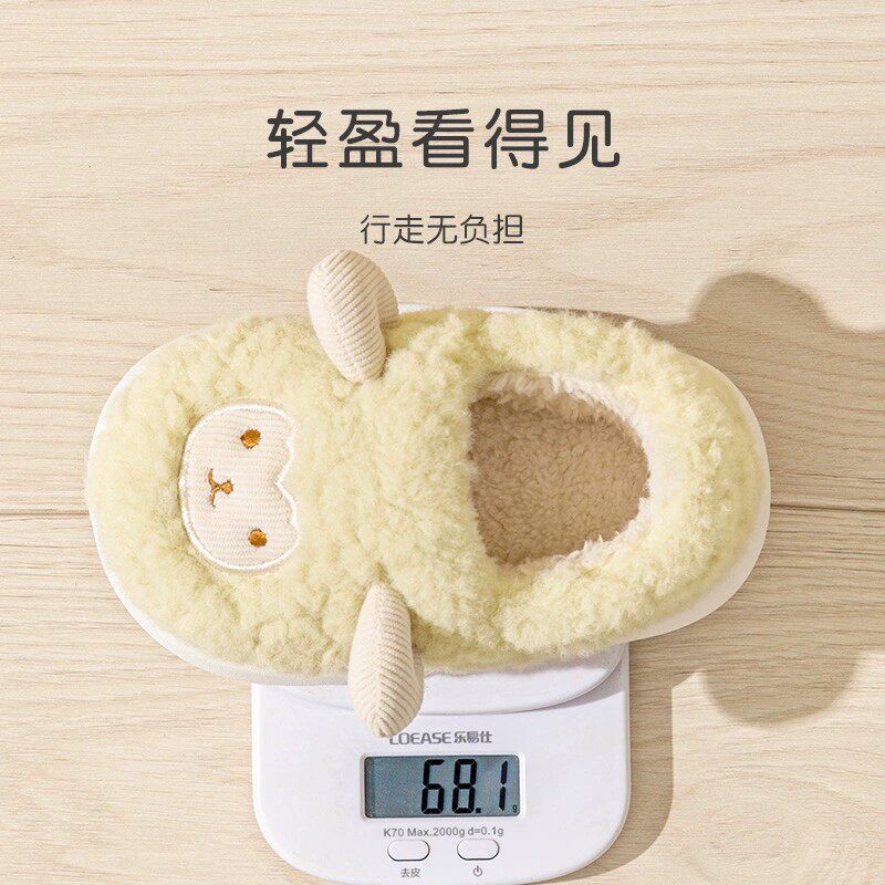 毛绒儿童棉拖鞋中大男子