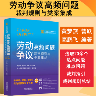 2023新书 劳动争议高频问题裁判规则与类案集成 黄梦燕 曾跃 高鹏飞 企业人力资源管理与法律顾问实务指引丛书 HR法务律师法律实务